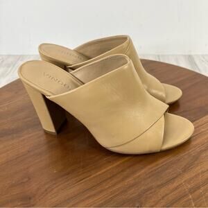 Vince Women's Hanna nude beige Heels Size 6.5 slip on leather mule